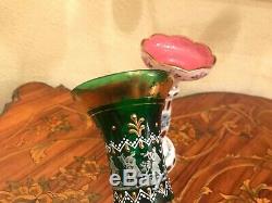 3 Vase Urn & Candle Holder Bohemian Glass Italian Murano & Capodimonte Urn Vase