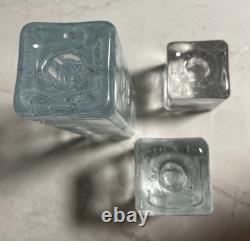 3 Vintage Iittala Arkipelago Ice Block Candle Holders Timo Sarpaneva Finland MCM