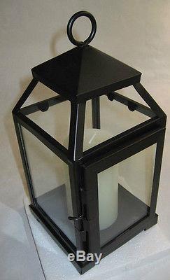 3 large 18 Black Malta Candle holder Lantern light wedding table centerpiece