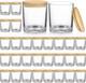 30 Pack 10oz Clear Glass Candle Jars With Bamboo Lids & Labels Dishwasher Safe