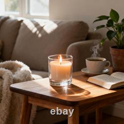 30 Pack 10oz Clear Glass Candle Jars with Bamboo Lids & Labels Dishwasher Safe
