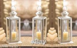 30 WHITE 8 tall Candle holder Lantern Lamp terrace wedding table centerpiece