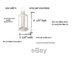 30 WHITE 8 tall Candle holder Lantern Lamp terrace wedding table centerpiece