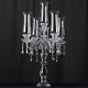 32 Clear 5 Arm Crystal Glass Candelabra Hurricane Taper Candle Holder Party