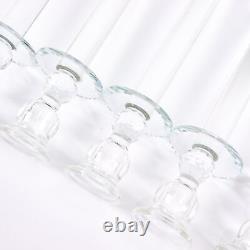 32 CLEAR 5 Arm Crystal Glass Round Candelabra Taper CANDLE HOLDER Party Events