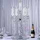 32 Clear 5 Arm Crystal Glass Candelabra Hurricane Taper Candle Holder Wedding