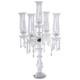32 Clear 5 Arm Crystal Glass Candelabra Hurricane Taper Candle Holder