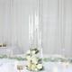 32 Clear 5 Arm Round Crystal Glass Candelabra Taper Candle Holder Party Events