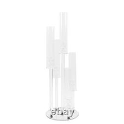 32 Clear 5 Arm Round Crystal Glass Candelabra Taper CANDLE HOLDER Party Events