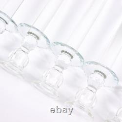 32 Clear 5 Arm Round Crystal Glass Candelabra Taper CANDLE HOLDER Party Events