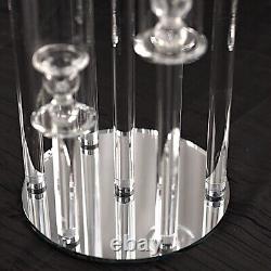 33 CLEAR 7 Arm Crystal Glass Candelabra VOTIVE CANDLE HOLDER Party Decorations