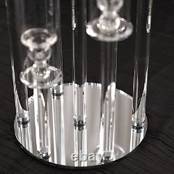 33 Clear 7 Arm Crystal Glass Candelabra Votive Candle Holder Party Decorations