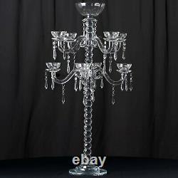 35 Clear Crystal Candelabra Votive Candle Holder Pedestal Wedding Party SALE