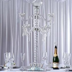 35 Clear Crystal Candelabra Votive Candle Holder Pedestal Wedding Party SALE