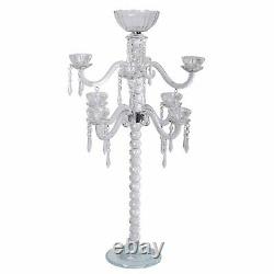 35 Clear Crystal Candelabra Votive Candle Holder Pedestal Wedding Party SALE