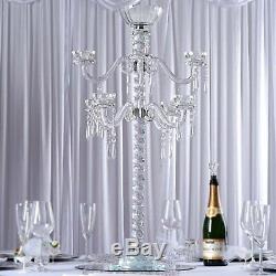 35 tall Clear Glass Crystal Candelabra Votive Candle Holder Wedding Supplies
