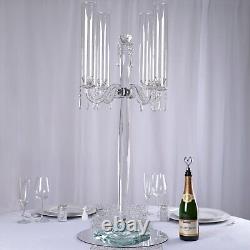 36 CLEAR 4 Arm Crystal Glass Candelabra TAPER CANDLE HOLDER Party Home Supplies