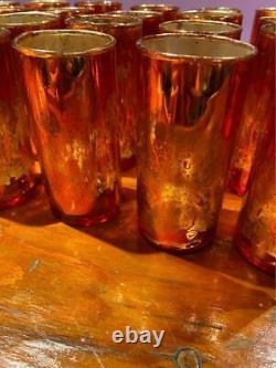 36 Glass Copper votive holders 4 inches tall- great for wedding or fall tables