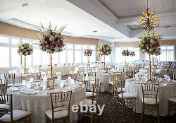 36 Gold Candelabra Glass Candle Holder Flower Tower Centerpiece Wedding Party