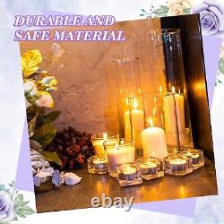 36 Pcs Clear Glass Cylinder Vases Bulk 10 Inch Tall Floating Candle Holders G