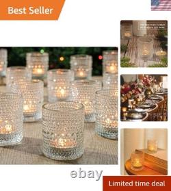 36 Pcs Clear Votive Candle Holders Bulk, 2x2.5 Tealight Candle Holder for Wed