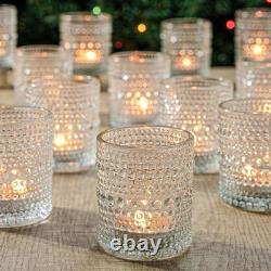 36 Pcs Clear Votive Candle Holders Bulk, 2x2.5 Tealight Candle Holder for Wed