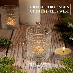 36 Pcs Clear Votive Candle Holders Bulk, 2x2.5 Tealight Candle Holder for Wed