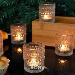36 Pcs Clear Votive Candle Holders Bulk, 2x2.5 Tealight Candle Holder for Wed