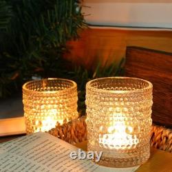 36 Pcs Clear Votive Candle Holders Bulk, 2x2.5 Tealight Candle Holder for Wed
