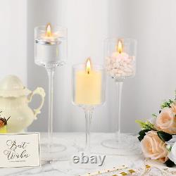 36 Pcs Tall Glass Candle Holder Clear Tea Light Candle Holders Floating Candl