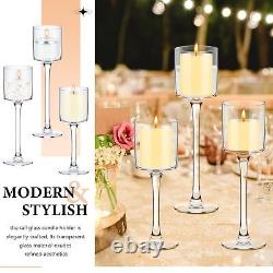 36 Pcs Tall Glass Candle Holder Clear Tea Light Candle Holders Floating Candl