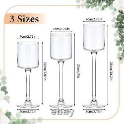 36 Pcs Tall Glass Candle Holder Clear Tea Light Candle Holders Floating Candle