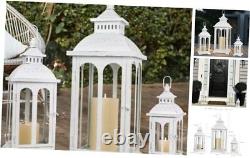 3Pcs Lanterns Decorative Indoor, Extra Large Outdoor Lantern for White-3pcs