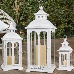 3Pcs Lanterns Decorative Indoor, Extra Large Outdoor Lantern for White-3pcs