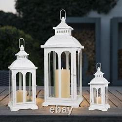 3Pcs Lanterns Decorative Indoor, Extra Large Outdoor Lantern for White-3pcs