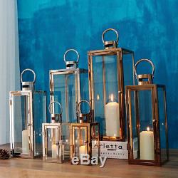 3Pcs Set Glass Lantern Candle Holder Garden Night Wedding Tea Light Home Decor