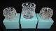 3x French Crystal Candleholders By Tiffany & Co With Original Boxes (lea)