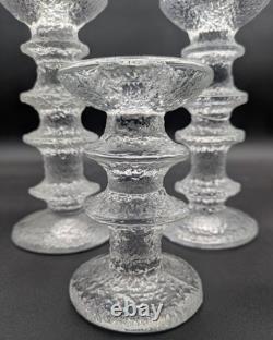 3x ITTALA Timo Sarpaneva FESTIVO Scandinavian Candlestick Candle Holders Finland