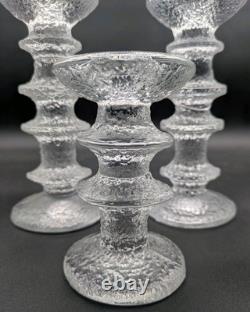 3x ITTALA Timo Sarpaneva FESTIVO Scandinavian Candlestick Candle Holders Finland