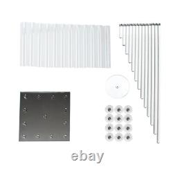 4.5 ft CLEAR 12 Arm Crystal Glass Square Candelabra Taper CANDLE HOLDER Party