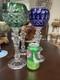4 Bohemian Oversized Cut To Clear Candle Holders 12 Oz