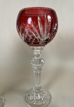 4 Bohemian Oversized Cut To Clear Candle Holders 12 oz