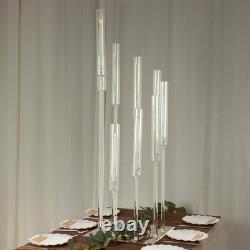 4 CLEAR ft tall 9 Arm Acrylic Candelabra Taper Candle Holder Wedding Party Home