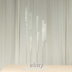4 CLEAR ft tall 9 Arm Acrylic Candelabra Taper Candle Holder Wedding Party Home