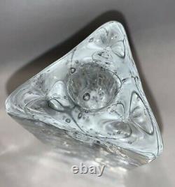 (4) Iittala Arkipelago Glass Candle Holder Triangle 9 & 5.25 Timo Sarpaneva