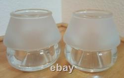 4 Jg Durand Crescendo France Candle Holders 2 Cylinder 2 Round And Reversible