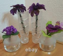 4 Jg Durand Crescendo France Candle Holders 2 Cylinder 2 Round And Reversible