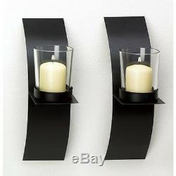 4 Small Sconces Candle Holder Wall Plaque Decor