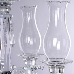 40 Clear 5 Arm Crystal Glass Candelabra Hurricane Taper Candle Holder Wedding