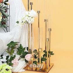 42-Inch tall Gold Candelabra Candle Holder Centerpiece Glass Wedding Home Sale